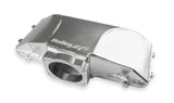 Holley EFI LS TB Hi-Ram 95mm Fabricated Side Mount Plenum Top - Silver Finish
