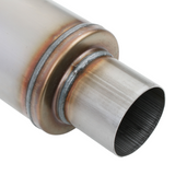 Absorption Muffler 409SS - 3" Inlet Centered/Outlet Centered 14"X5"X20" Round Case