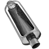 DBX Muffler 14" 304S - 3" Inlet Centered/Outlet Centered