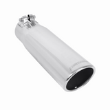 Exhaust Tip - 3.5" Rolled Angle Polished SS Fits 3" Tubing - Clamp On