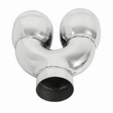 Exhaust Tip - Dual 3.5" Rolled Angle Polished SS Fits 2.5" Tubing-Weld On