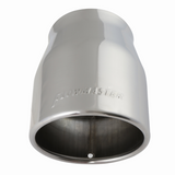 Exhaust Tip - 4" Rolled Angle Polished SS Fits 3" Tubing - Weld On