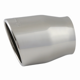 Exhaust Tip - 4" Rolled Angle Polished SS Fits 3" Tubing - Weld On