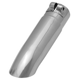 Exhaust Tip - 2.5" Turn Down Polished SS Fits 2.25" Tubing - Clamp On