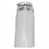 Exhaust Tip - 2.5" Turn Down Polished SS Fits 2.25" Tubing - Clamp On