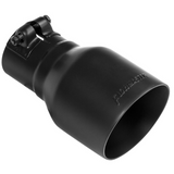 Exhaust Tip - 4" Black Ceramic Coated - Fits 2.5" Tubing- Clamp On