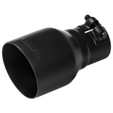 Exhaust Tip - 4" Black Ceramic Coated - Fits 2.5" Tubing- Clamp On