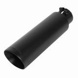 Exhaust Tip - 3.5" Black Angle Cut Fits 2.5" Tubing- Clamp On