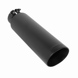 Exhaust Tip - 3.5" Black Angle Cut Fits 2.5" Tubing- Clamp On