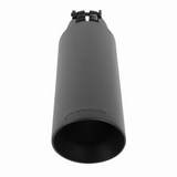 Exhaust Tip - 4" Black Angle Cut Fits 3" Tubing, 13" Long - Clamp On