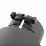 Exhaust Tip - 4" Black Angle Cut Fits 3" Tubing, 13" Long - Clamp On