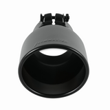 Exhaust Tip 304 - 4.5"Black Angle Cut Fits 3" Tubing, 7" Long - Clamp On