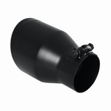 Exhaust Tip 304 - 4.5"Black Angle Cut Fits 3" Tubing, 7" Long - Clamp On