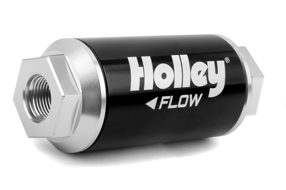 Holley Billet Fuel Filter - 175 GPH, 100 MIC, 8AN