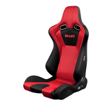 Venom Series Sport Seats - Black & Red Cloth (Red Stitching)