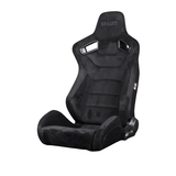 Elite Series Sport Seats - Black Suede (Grey Stitching)