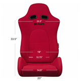Advan Series Sport Seats - Red Jacquard (Black Stitching)