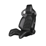 Alpha X Series Sport Seats - Black Leatherette (Carbon Inserts)