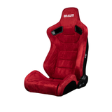 Elite Series Sport Seats - Red Suede (White Stitching)