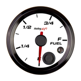 Holley EFI Fuel Level Gauge - 2-1/16" White Face