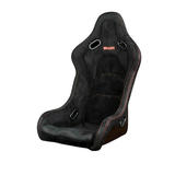 Falcon-S Composite FRP Bucket Seat - Black Alcantara W/ Red Glitter Composite