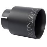 Dinan Double-Walled 4" Clamp-On Exhaust Tip - 2.75" Inlet (Black Ceramic)