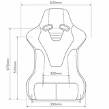 Falcon-R Composite FRP Bucket Seat - Black Cloth