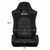 Advan Series Sport Seats - Black Jacquard (Black Alcantara Insert)