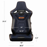Elite-X Series Sport Seats - Black Honeycomb