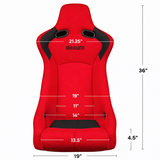 Venom-R Series Fixed Back Bucket Seat - Blue Cloth / Carbon Fiber
