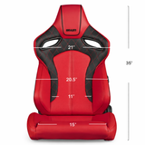 Orue Series Sport Seats - Red Diamond (Red Stitching)