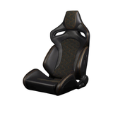 Orue-S Series Sport Seats - Black Leatherette (Honeycomb Alcantara)