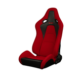 Falcon-S Composite FRP Reclining Seats - Red Jacquard