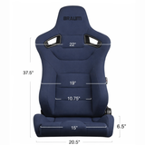 Elite Series Sport Seats - Red Suede (White Stitching)