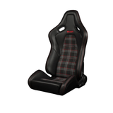 Falcon-S Composite FRP Reclining Seats - Red Plaid (Red Stitching)