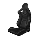 Elite-X Series Sport Seats - Black Leatherette (White Stitching)