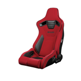 Elite-R Series Sport Seats – Red Jacquard (Black Stitching/Black Piping)