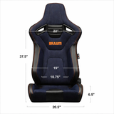 Elite-X Series Sport Seats - Black Leatherette