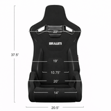 Elite-R Series Sport Seats – Black Jacquard (Black Stitching/Black Piping)