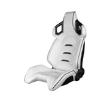 Alpha X Series Sport Seats - White Leatherette (Black Inserts)