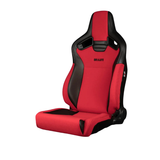 Elite V2 Series Sport Seats - Black PU (Red Jacquard) - Low Base Version