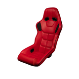 Falcon X Series FIA Approved Fixed Back Racing Seat - Red Leatherette (Black Stitching/Black Piping)