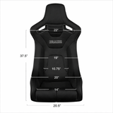 Elite-R Series Fixed Back Bucket Seat - Black Polo Cloth