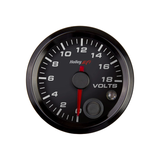 Holley EFI Voltage Gauge 0-18 volts - 2-1/16" Black Face