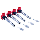 APR Ignition Coil & Spark Plug Kit - 4x (MS100208 / Z1003101) (2.0T EA113, EA888.1, EA888.2) - Red