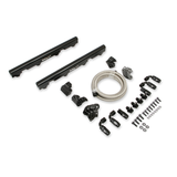 Holley EFI Billet Fuel Rail Kit for LS Truck Intake w/ Hose & Fittings