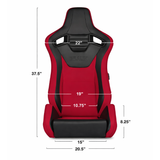 Elite-S Series Sport Seats - Black Leatherette