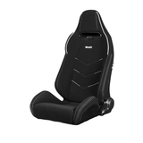 Viper X Series Sport Seats - Black Jacquard (White Piping)