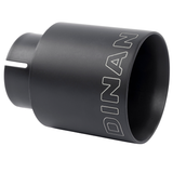 Dinan Double-Walled 4" Clamp-On Exhaust Tip - 3" Inlet (Black Ceramic)