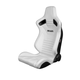 Elite-X Series Sport Seats - White Leatherette (Black Stitching)